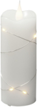 Dekorationsljus El Vaxljus varmvita micro LED timer 4/8h 2xAA Gnosjö Konstsmide