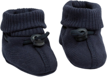 Booties, Merino Wool, Navy Shoes Baby Booties Navy Smallstuff
