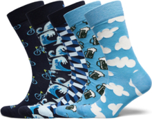 5-Pack Boozt Gift Set Underwear Socks Regular Socks Marineblå Happy Socks*Betinget Tilbud