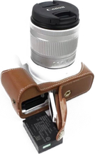 Canon EOS 200D kameraskydd underdelen äkta läder - Brun