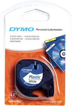 Dymo Letratag merketape av plast 12 mm Klar