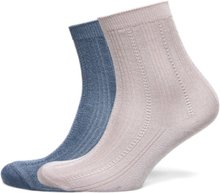 Glitter Drake Sock 2 Pack Lingerie Socks Regular Socks Blue Becksöndergaard