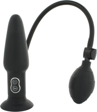 Inflatable Butt Plug Black With Vibration