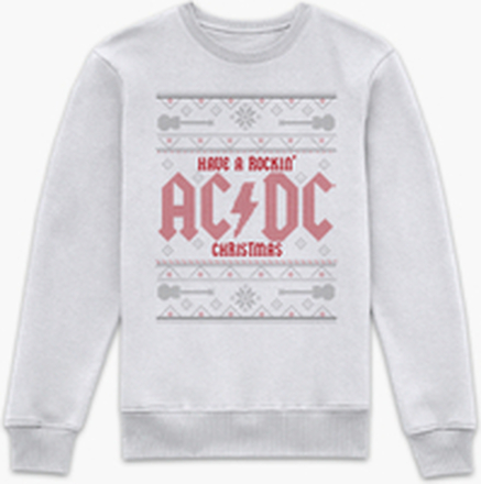 AC/DC Have A Rockin' Christmas Sweatshirt - White - S