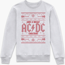 AC/DC Have A Rockin' Christmas Sweatshirt - White - XS