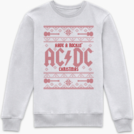 AC/DC Have A Rockin' Christmas Sweatshirt - White - M