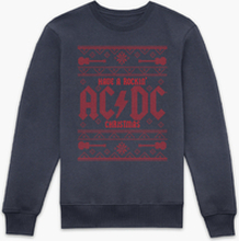 AC/DC Have A Rockin' Christmas (red) Sweatshirt - Navy - XS