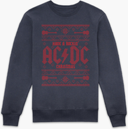 AC/DC Have A Rockin' Christmas (red) Sweatshirt - Navy - L