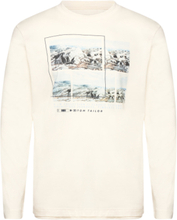 Printed Longsleeve Tops T-Langærmet Skjorte Cream Tom Tailor