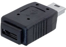 Adapter Micro-USB-hunnkontakt til Mini-USB-hannkontakt