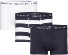 Stripe Trunk 3-Pack Gift Box Underwear Boxer Shorts Marineblå GANT*Betinget Tilbud