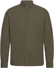 Vincent Corduroy Shirt Gots Tops Shirts Casual Khaki Green By Garment Makers