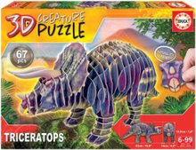 Educa Triceratops 3D Creature Puzzle Toys Puzzles And Games Puzzles 3d Puzzles Multi/patterned Educa
