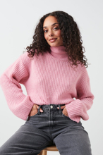 Gina Tricot - Turtleneck knit sweater - neulepuserot - Pink - XXS - Female