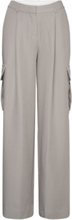 Olani, 1908 Casual Crepe Designers Trousers Suitpants Grey STINE GOYA