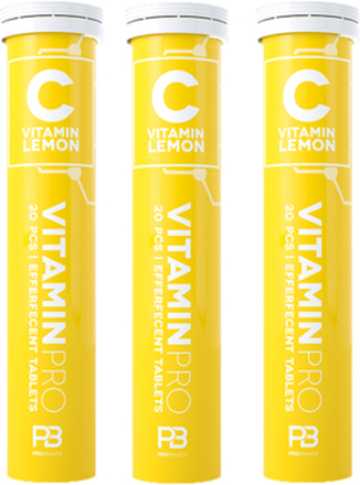 Pro!Brands VitaminPro Vitamin C, 20 brusetabletter, sitronsmak