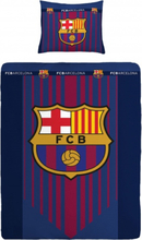 FC Barcelona dekbedovertrek logo blauw 140 x 200 cm