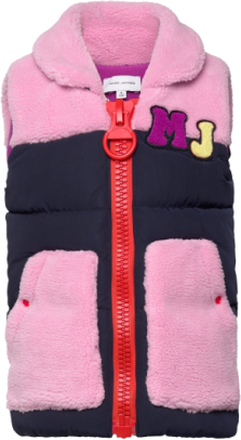 Puffer Jacket Sleeveless Foret Vest Pink Little Marc Jacobs