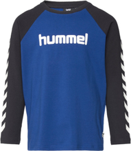 Hmlboys T-Shirt L/S T-shirts Long-sleeved T-shirts Blå Hummel*Betinget Tilbud