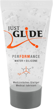 Just Glide: Performance, Vatten- och Silikonbaserat Glidmedel, 20 ml
