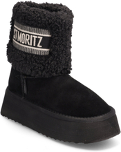 St. Moritz Bootie Shoes Boots Ankle Boots Ankle Boots Flat Heel Black Steve Madden