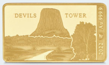 Sammlermünzen Reppa Goldmünze Devils Tower