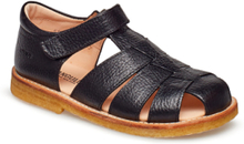 Sandals - Flat - Closed Toe - Shoes Summer Shoes Sandals Svart ANGULUS*Betinget Tilbud