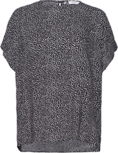 Blouse 1/2 Sleeve Blouses Short-sleeved Svart Gerry Weber Edition*Betinget Tilbud