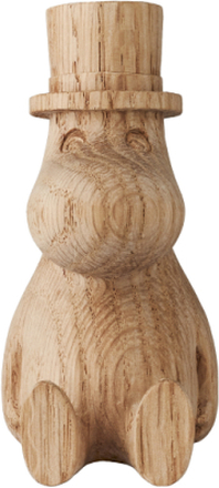 The Moomins Wooden Figurine, Moominpapa Home Decoration Decorative Accessories/details Wooden Figures Brun Moomin*Betinget Tilbud
