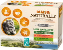 IAMS Naturally Senior - 48 x 85 g Land & Sea Collection