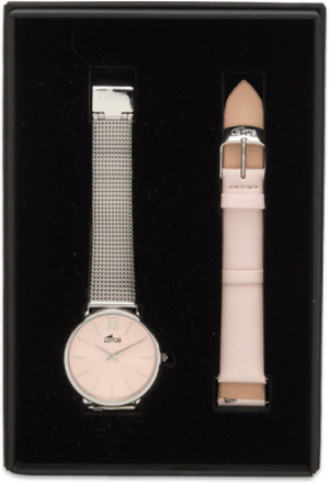 Lotus Slim Mesh Accessories Watches Analog Watches Pink Lotus