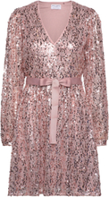Dress Bella Sequinses Kort Kjole Pink Lindex