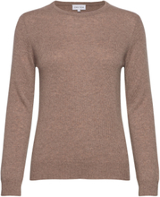 Basic O-Neck Sweater Tops Knitwear Jumpers Brown Davida Cashmere