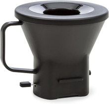 Grande Gusto utbytes-kaffefilterhållare med lock BPA-fri svart
