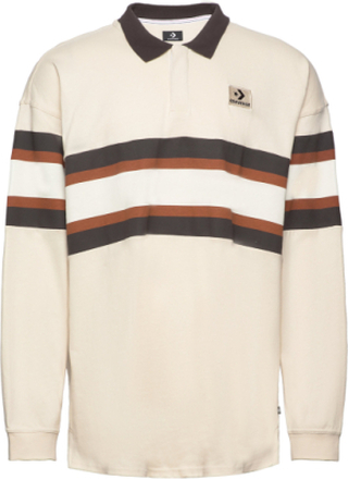 Ls Stripes Rugby Sport Overshirts Beige Converse