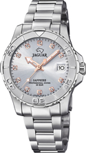 Jaguar J870/2 Horloge Women's Grey Diver staal zilver-en rosekleurig-grijs 20ATM 34 mm