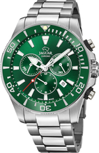 Jaguar J861/4 Horloge Men's Green Executive Chronograaf staal zilverkleurig-groen 20ATM 43,5 mm