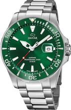 Jaguar J860/B Horloge Men's Green Executive Chronograaf staal zilverkleurig-groen 20ATM 43,5 mm