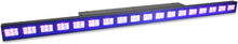 LCB48 UV LED Bar 18x3W UV LEDs 9 DMX-kanaler master-/slave-funktion svart