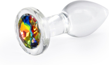 Crystal Desire Rainbow Buttplug, Small | Analplugg i glas