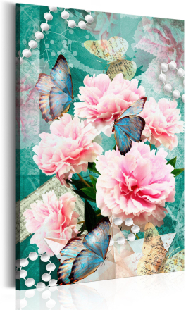 Canvas Tavla - Written in Flowers - 40x60