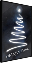 Inramad Poster / Tavla - Bright Christmas Tree - 20x30 Svart ram
