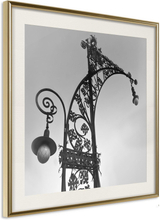 Inramad Poster / Tavla - Charming Lantern - 20x20 Guldram med passepartout