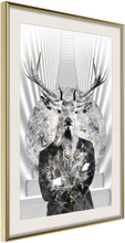 Inramad Poster / Tavla - Herd Leader - 20x30 Guldram med passepartout