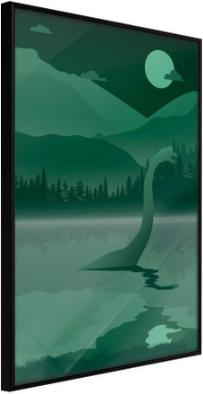 Inramad Poster / Tavla - Loch Ness [Poster] - 40x60 Svart ram