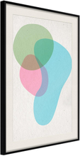 Inramad Poster / Tavla - Pastel Sets III - 20x30 Svart ram med passepartout