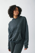 Gina Tricot - Washed hoodie - hupparit - Black - XS - Female