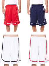 K1X | Kickz Hardwood League Uniform Shorts Herren Basketball-Hose 7401-0003 Rot, Weiß, Blau