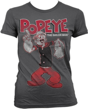 Popeye Distressed Sailor Man Girly T-Shirt, T-Shirt