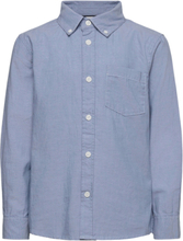 Shirt Blue Oxford Shirts Long-sleeved Shirts Blå Lindex*Betinget Tilbud